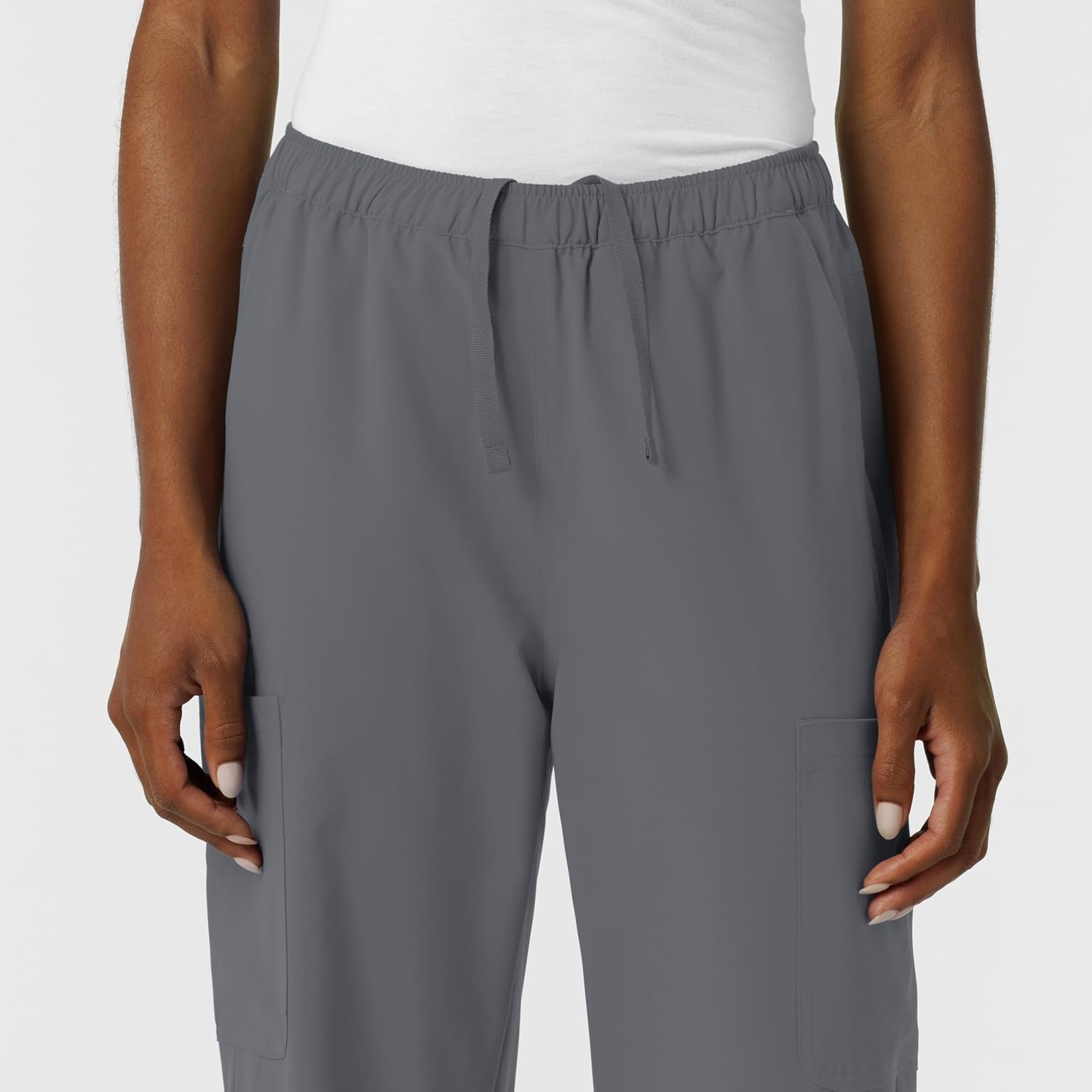 image:imageWink NURTUR Womens Straight Leg Cargo Scrub Pant Pewter M