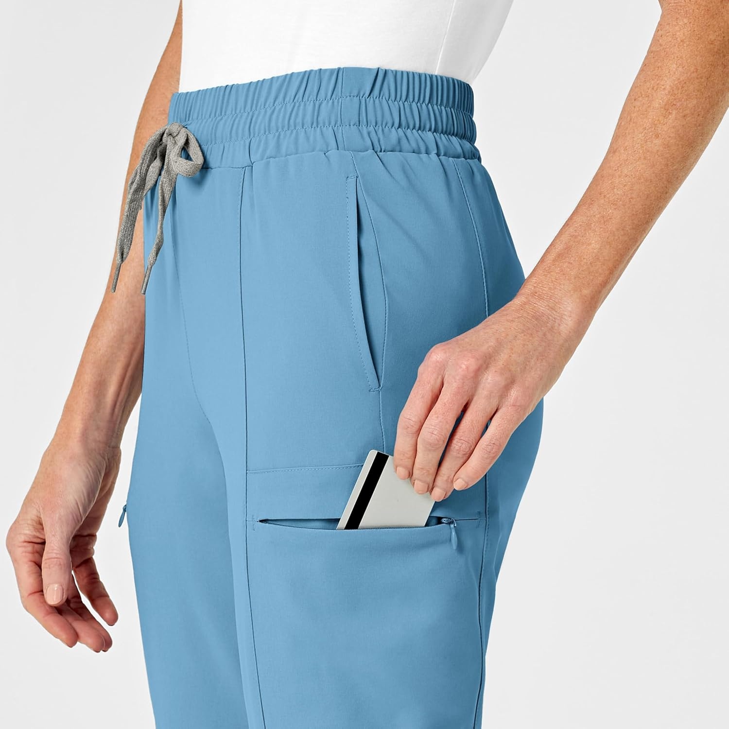 image:imageWink Renew Womens High Waist Slim Leg Scrub PantBay Blue