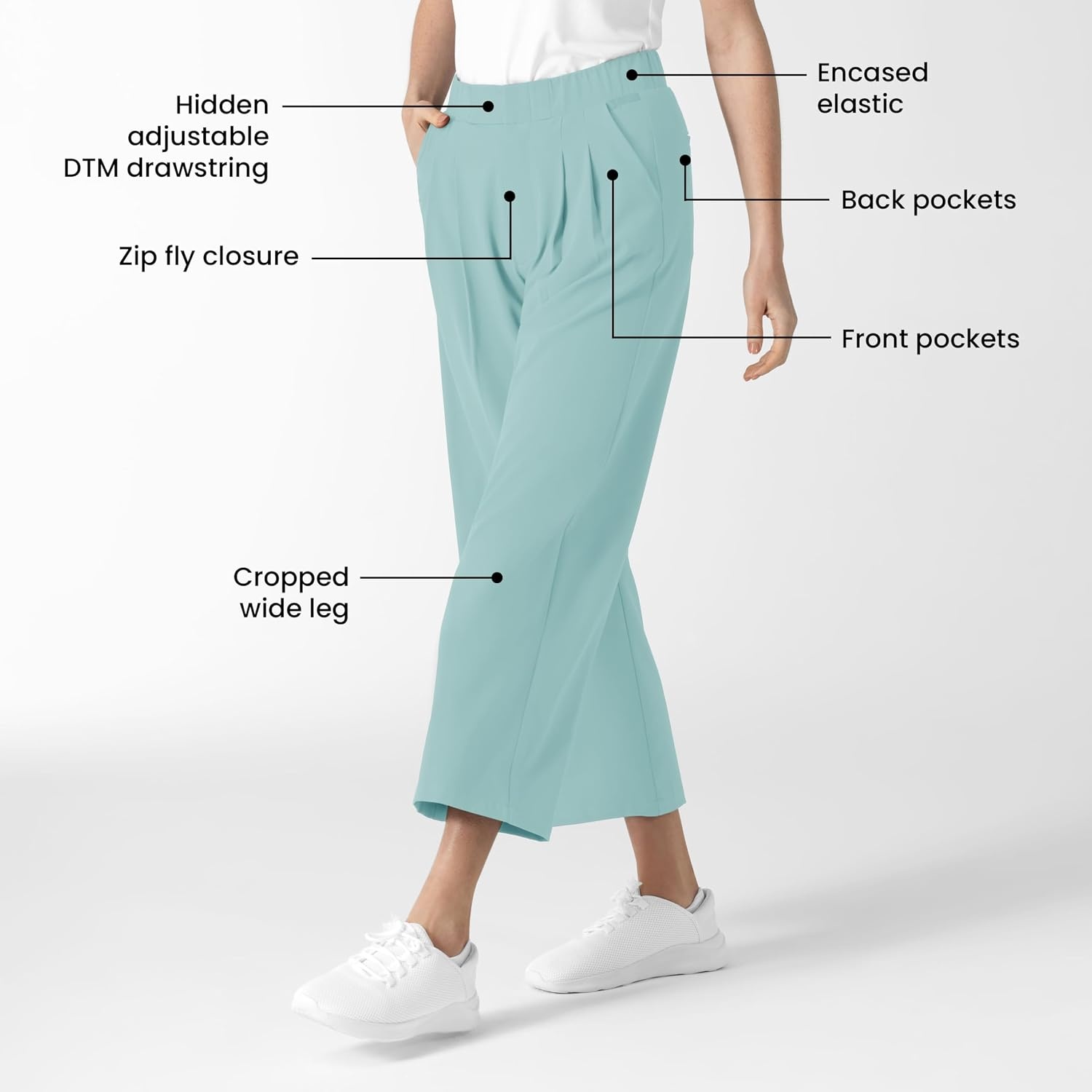 image:imageWink Renew Womens High Waist Slim Leg Scrub PantCoastal Blue