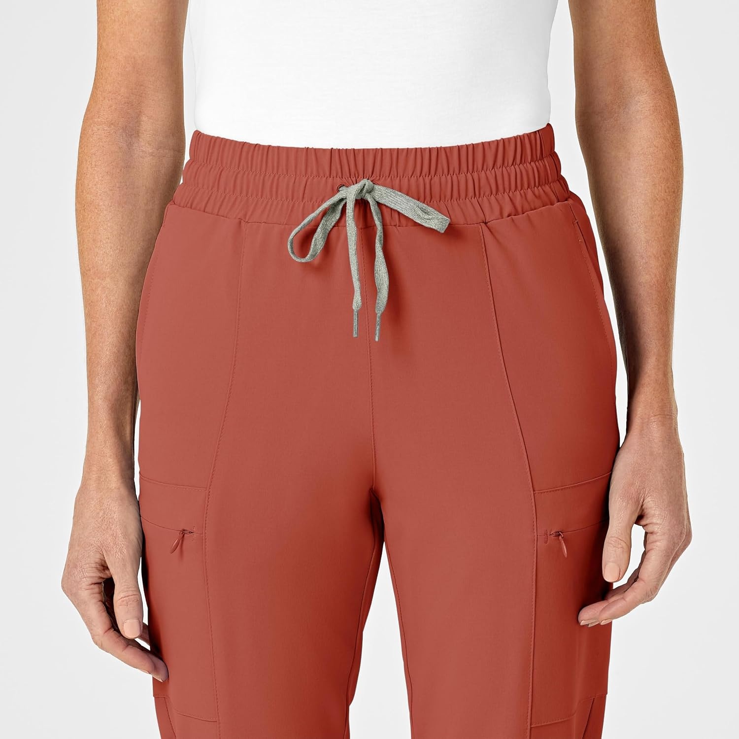 image:imageWink Renew Womens High Waist Slim Leg Scrub PantMineral Red