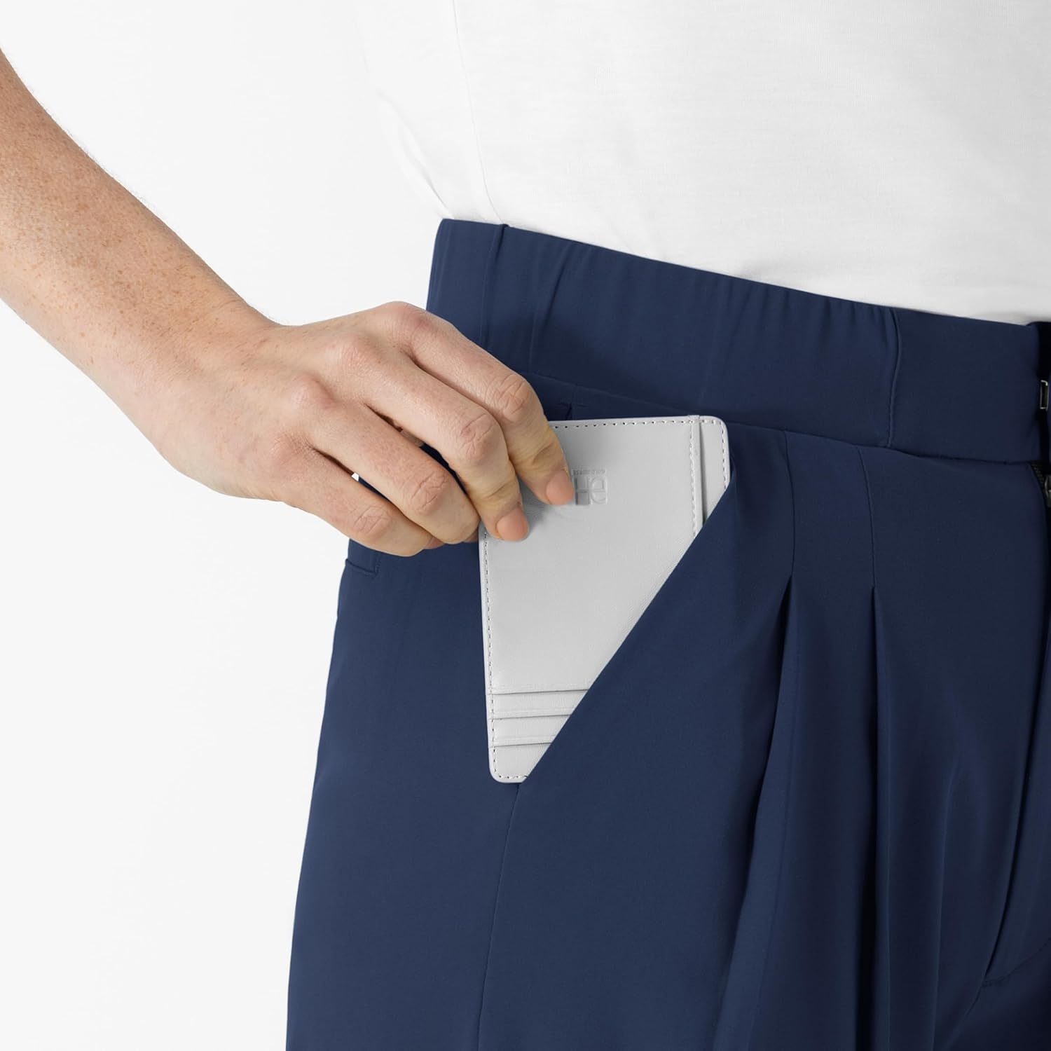 image:imageWink Renew Womens High Waist Slim Leg Scrub PantNavy
