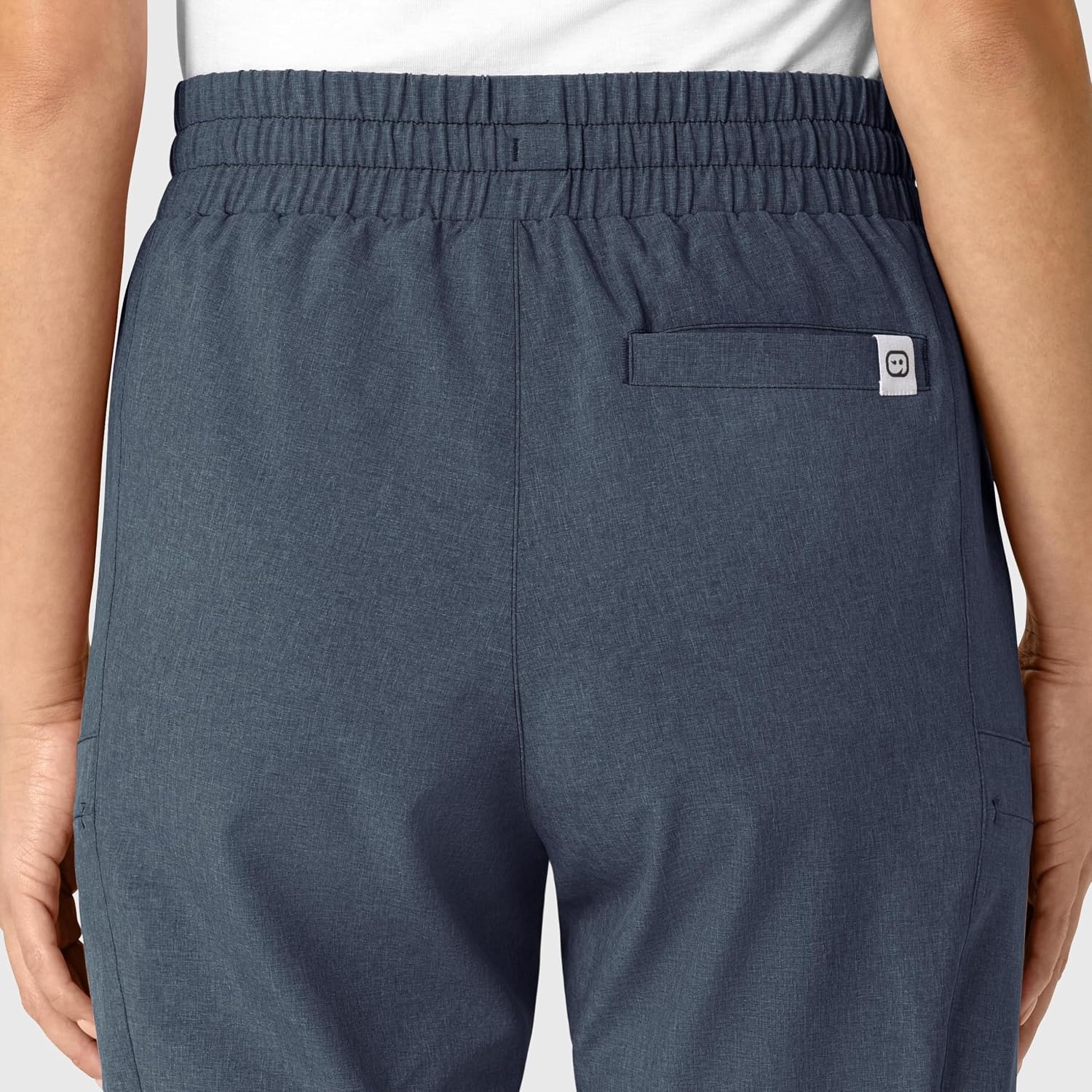 image:imageWink Renew Womens High Waist Slim Leg Scrub PantNavy Heather