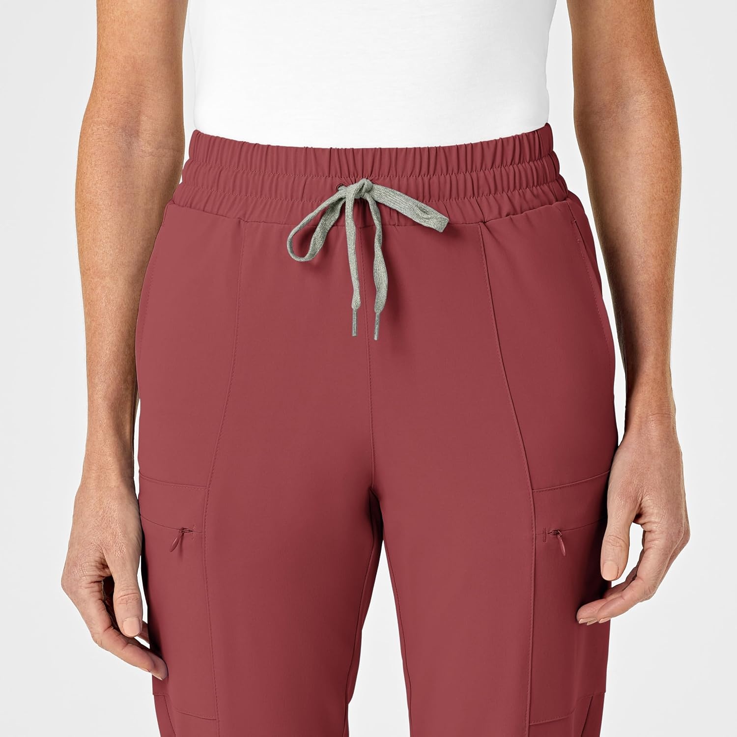 image:imageWink Renew Womens High Waist Slim Leg Scrub PantRuby