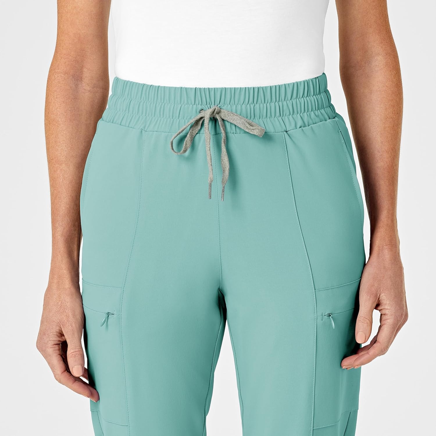 image:imageWink Renew Womens High Waist Slim Leg Scrub PantTurquoise