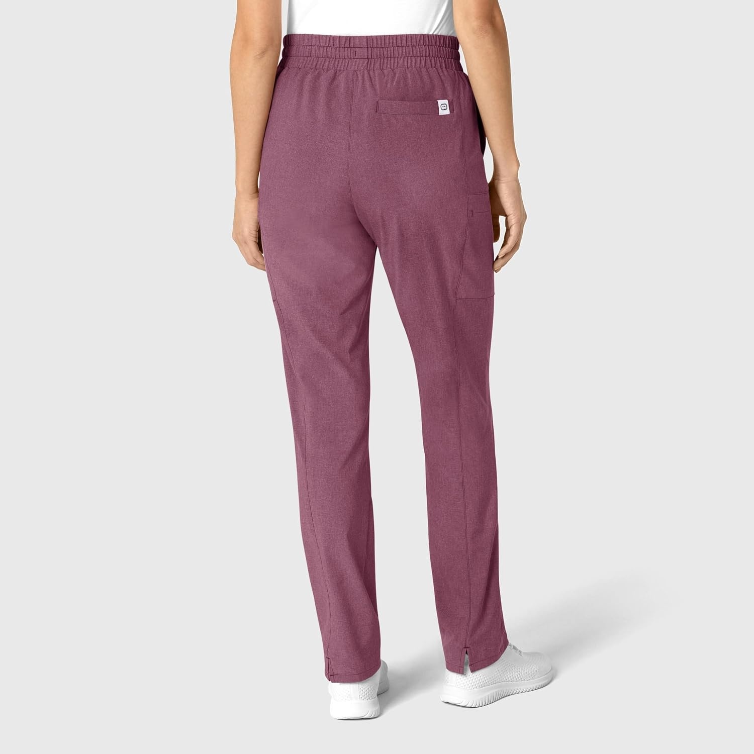 image:imageWink Renew Womens High Waist Slim Leg Scrub PantWine Heather