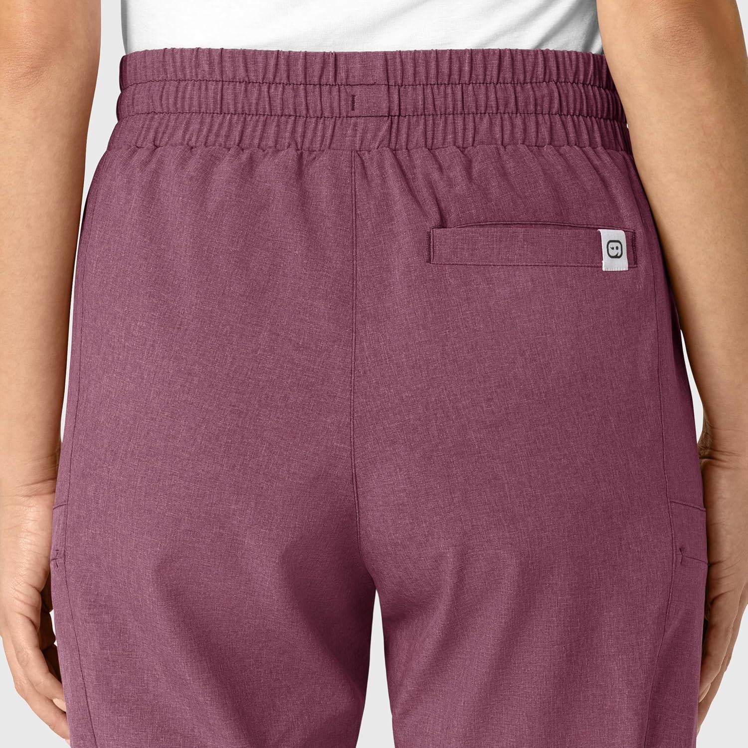 image:imageWink Renew Womens High Waist Slim Leg Scrub PantWine Heather
