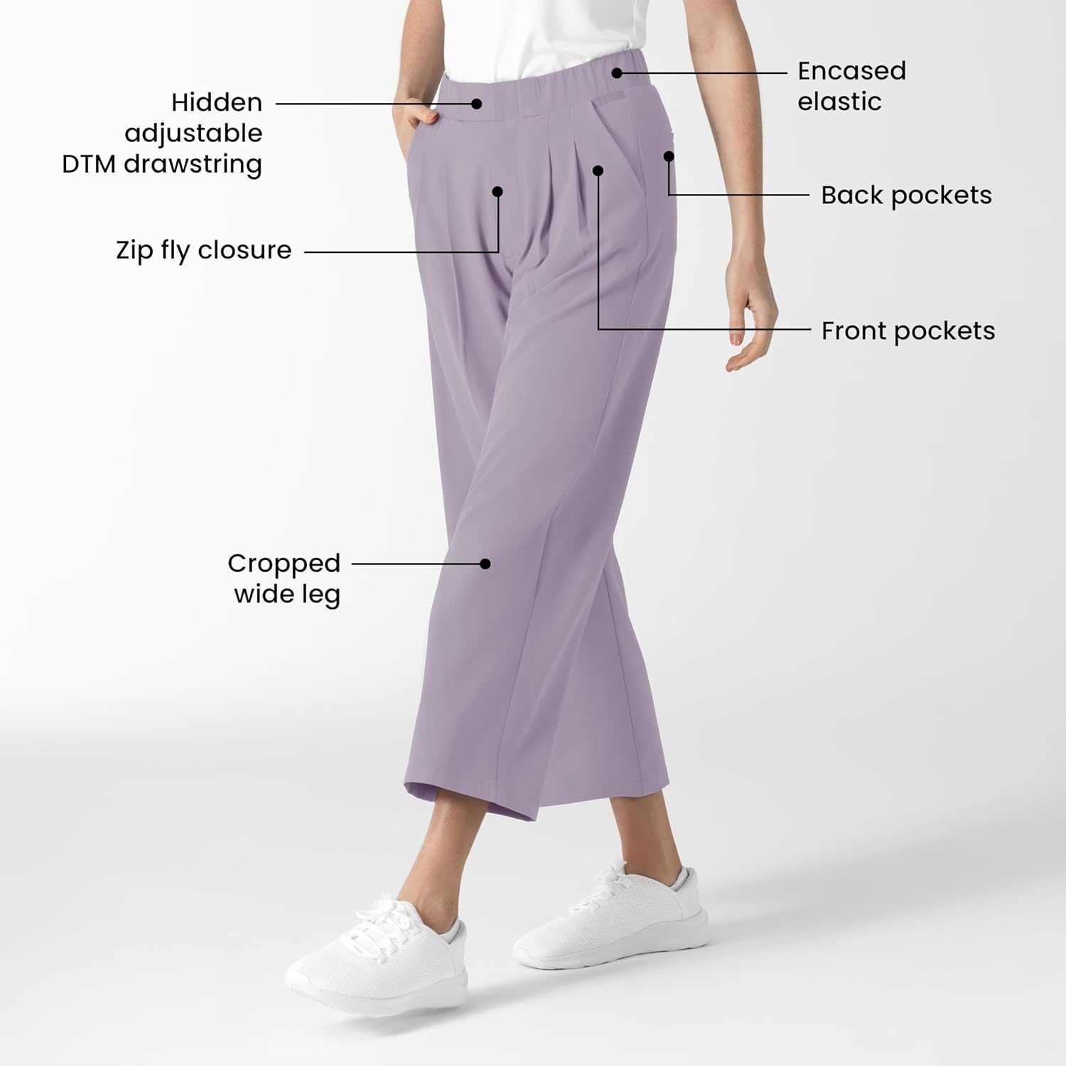 image:imageWink Renew Womens High Waist Slim Leg Scrub PantWisteria