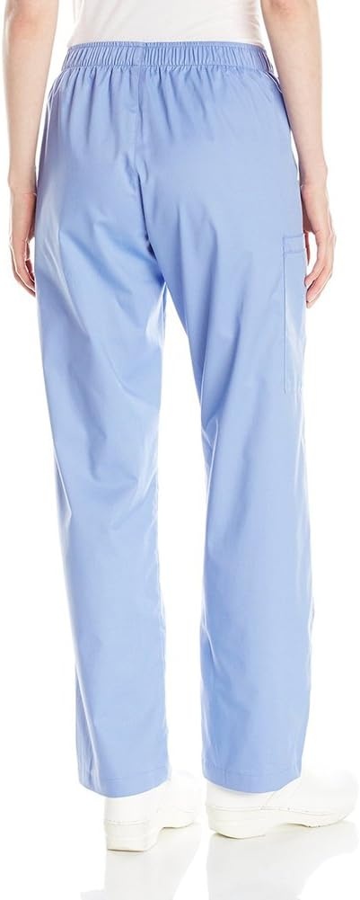 image:imageWink Scrubs for Women Boundless Classic Wide Leg Cargo Pants with Full Drawstring and 8 PocketsCeil Blue