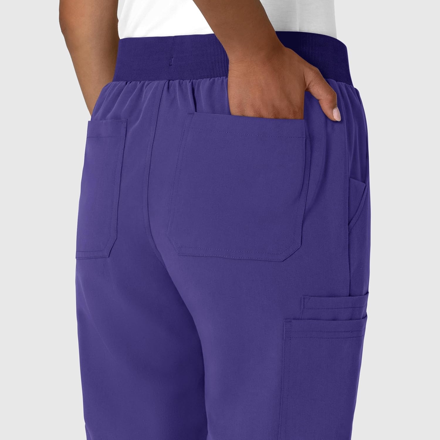 image:imageWink Womens Womens Jogger Utility Scrub PantGrape