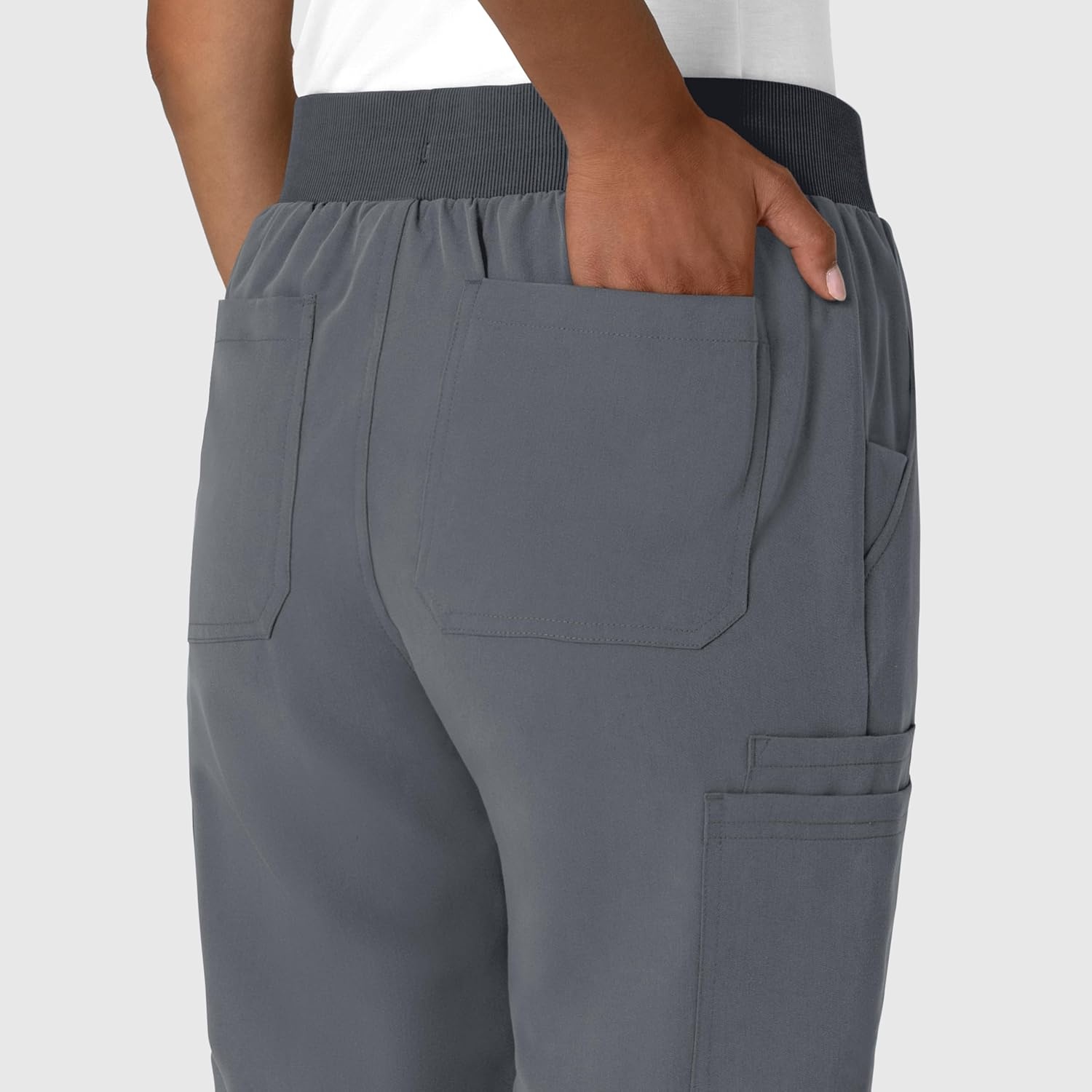 image:imageWink Womens Womens Jogger Utility Scrub PantPewter