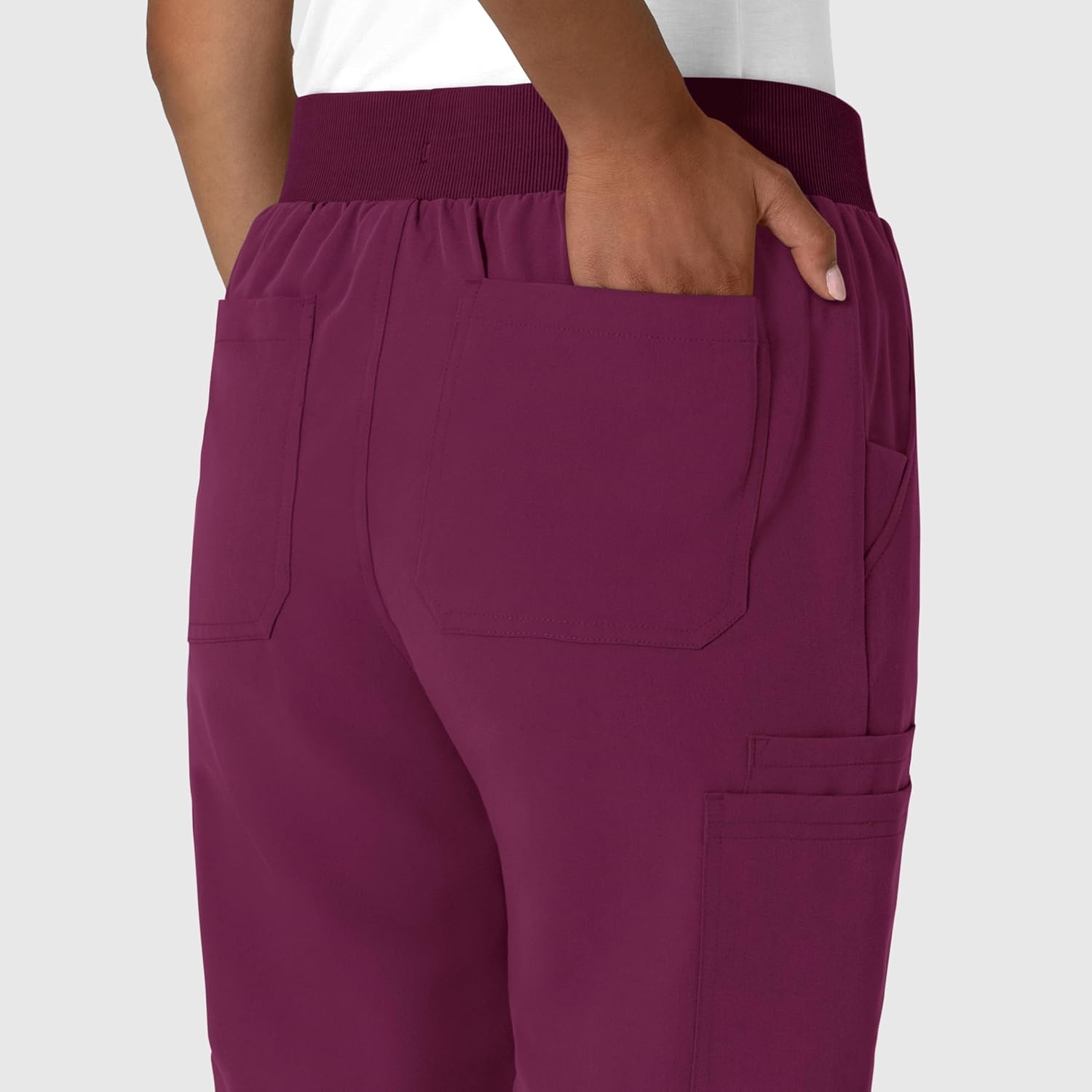 image:imageWink Womens Womens Jogger Utility Scrub PantWine