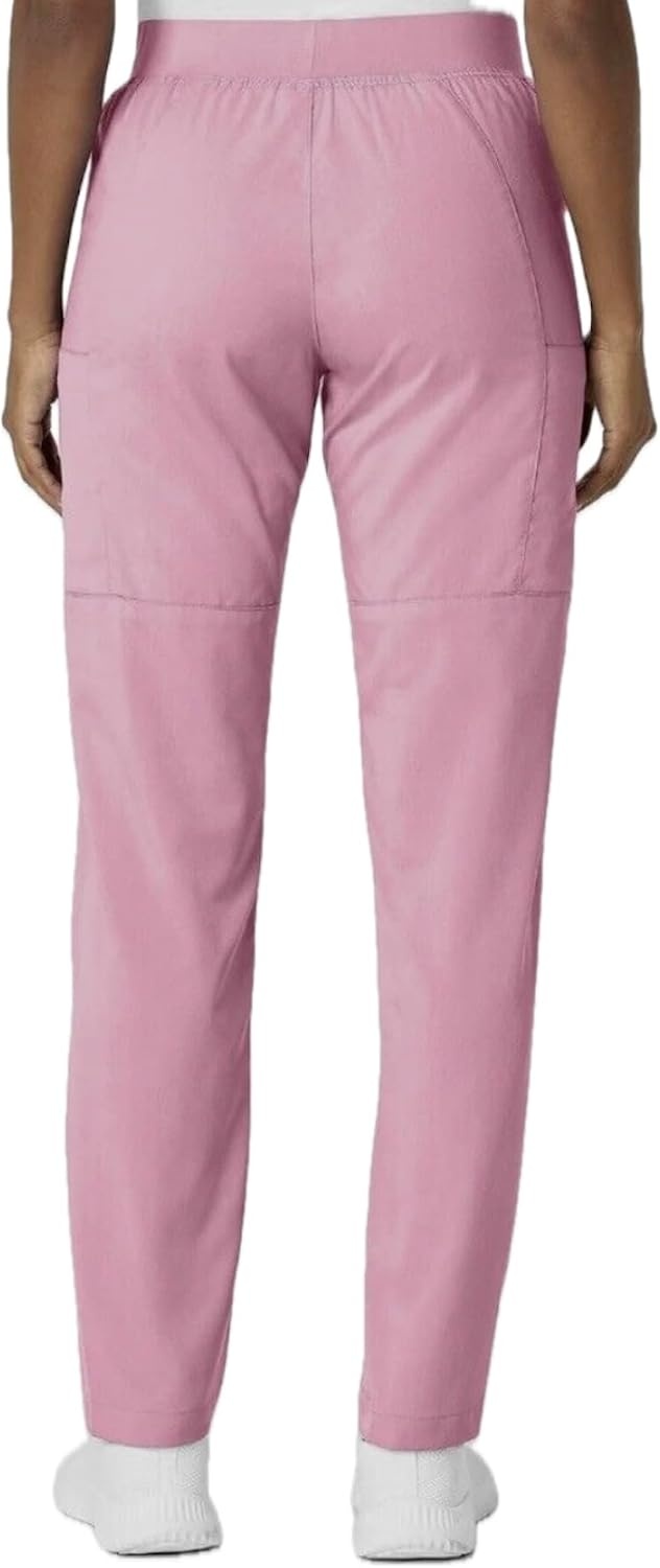 image:imageWonderWink Womens Knit Waist Cargo Scrub PantPink Blossom