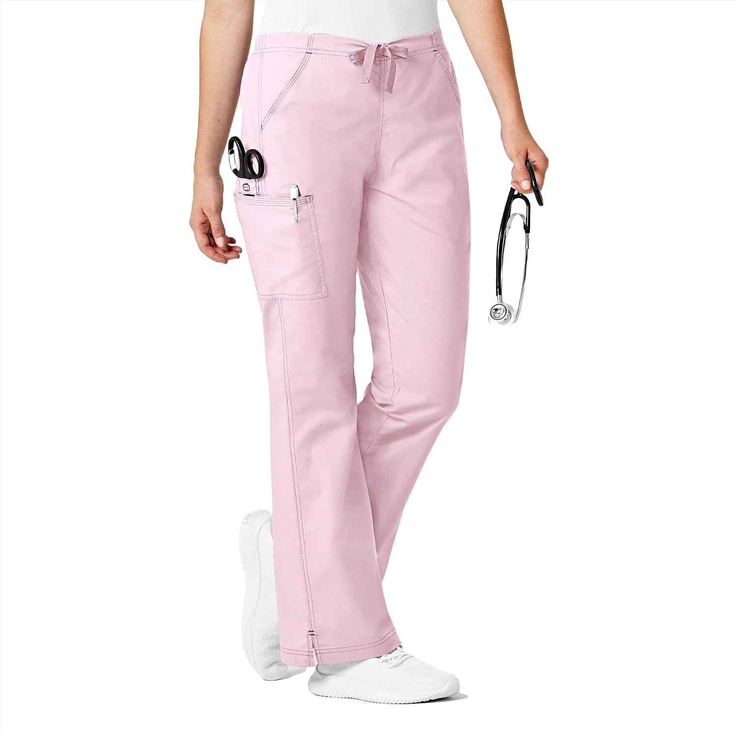 image:imageWonderWink Womens WonderFlex Grace Flare Leg Cargo Pant Rose Blush 2X