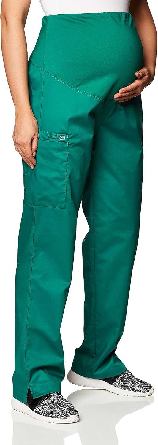 image:imageWonderWink Womens Wonderwork Scrubs for Maternity Cargo Scrub PantsHunter