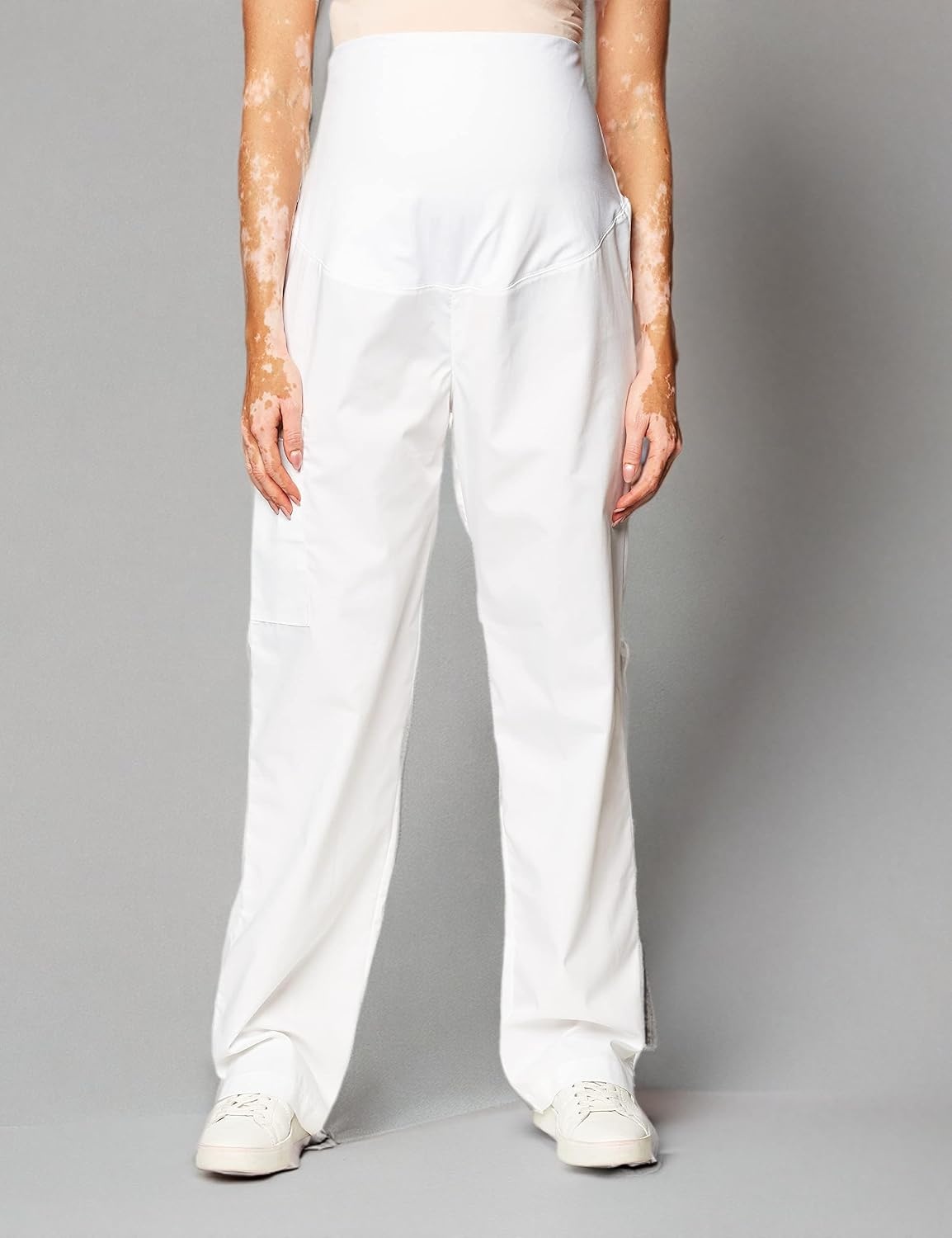 image:imageWonderWink Womens Wonderwork Scrubs for Maternity Cargo Scrub PantsWhite