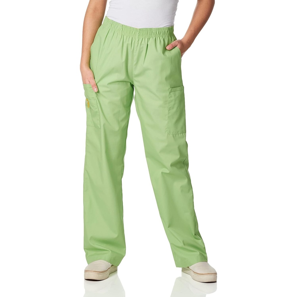 image:imageWINK Origins Quebec Womens Full Elastic Cargo Scrub PantGreen Apple