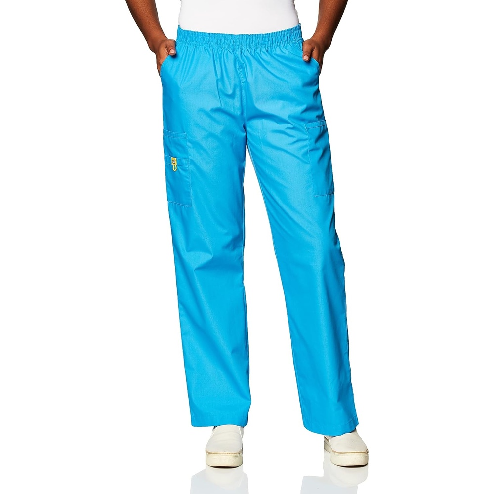 image:imageWINK Origins Quebec Womens Full Elastic Cargo Scrub PantMalibu Blue