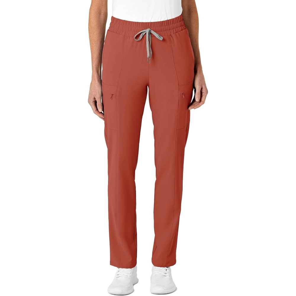 image:imageWink Renew Womens High Waist Slim Leg Scrub PantMineral Red