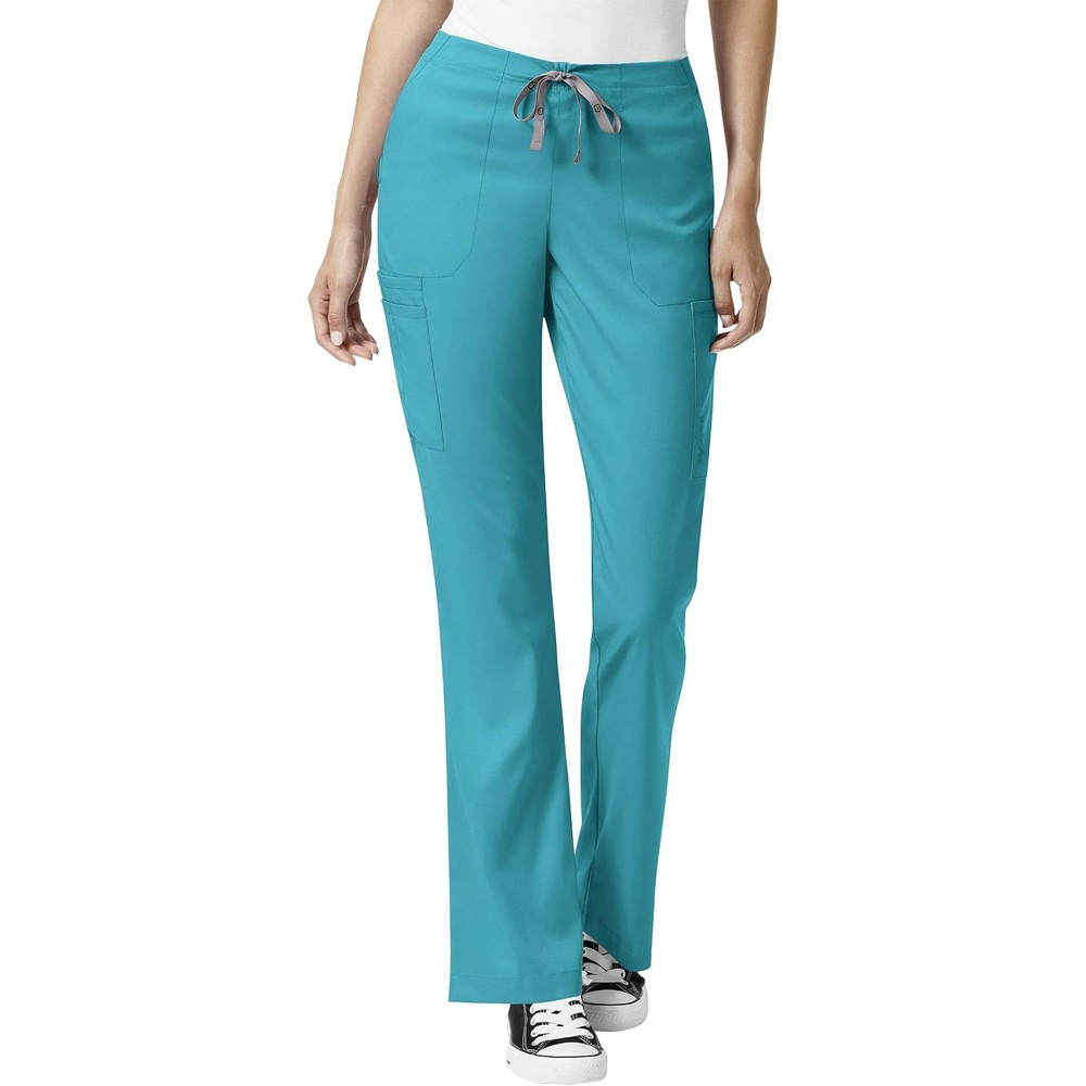 image:imageWomens Moderate Flare Leg Cargo Pant Teal Blue