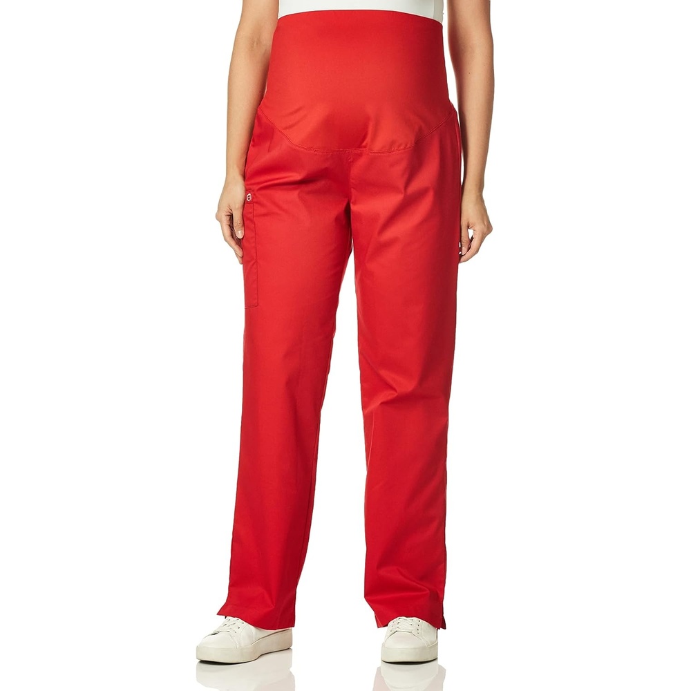 image:imageWonderWink Womens Wonderwork Scrubs for Maternity Cargo Scrub PantsRed