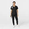 WINK Scrubs for Women, W123, Comfort Waist Cargo Joggers Pants with 8 Pockets(Black)