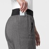 WINK Scrubs for Women, W123, Comfort Waist Cargo Joggers Pants with 8 Pockets(Charcoal Heather)