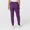 WINK Scrubs for Women, W123, Comfort Waist Cargo Joggers Pants with 8 Pockets(Eggplant)