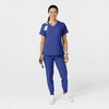 WINK Scrubs for Women, W123, Comfort Waist Cargo Joggers Pants with 8 Pockets(Galaxy Blue)
