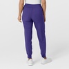 WINK Scrubs for Women, W123, Comfort Waist Cargo Joggers Pants with 8 Pockets(Grape)