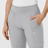 WINK Scrubs for Women, W123, Comfort Waist Cargo Joggers Pants with 8 Pockets(Grey)
