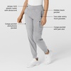WINK Scrubs for Women, W123, Comfort Waist Cargo Joggers Pants with 8 Pockets(Grey)