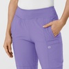 WINK Scrubs for Women, W123, Comfort Waist Cargo Joggers Pants with 8 Pockets(Iris Purple)