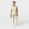 WINK Scrubs for Women, W123, Comfort Waist Cargo Joggers Pants with 8 Pockets(Khaki)