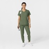 WINK Scrubs for Women, W123, Comfort Waist Cargo Joggers Pants with 8 Pockets(Olive)