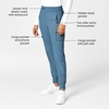 WINK Scrubs for Women, W123, Comfort Waist Cargo Joggers Pants with 8 Pockets(Pacific Blue)