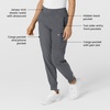 WINK Scrubs for Women, W123, Comfort Waist Cargo Joggers Pants with 8 Pockets(Pewter)
