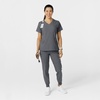 WINK Scrubs for Women, W123, Comfort Waist Cargo Joggers Pants with 8 Pockets(Pewter)