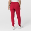 WINK Scrubs for Women, W123, Comfort Waist Cargo Joggers Pants with 8 Pockets(Red)