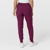 WINK Scrubs for Women, W123, Comfort Waist Cargo Joggers Pants with 8 Pockets(Wine)