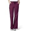 WINK WonderFLEX Grace – Women’s Flare Leg Cargo Scrub Pant, Wine, XS TAL