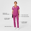 Wink Renew Women’s High Waist Slim Leg Scrub Pant(Raspberry)