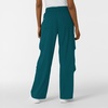 Wink Scrubs for Women, Boundless, Classic Wide Leg Cargo Pants with Full Drawstring and 8 Pockets(Caribbean)
