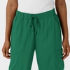 Wink Scrubs for Women, Boundless, Classic Wide Leg Cargo Pants with Full Drawstring and 8 Pockets(Hunter)