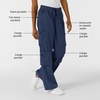 Wink Scrubs for Women, Boundless, Classic Wide Leg Cargo Pants with Full Drawstring and 8 Pockets(Navy)