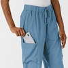 Wink Scrubs for Women, Boundless, Classic Wide Leg Cargo Pants with Full Drawstring and 8 Pockets(Pacific Blue)