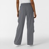 Wink Scrubs for Women, Boundless, Classic Wide Leg Cargo Pants with Full Drawstring and 8 Pockets(Pewter)