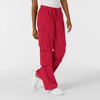 Wink Scrubs for Women, Boundless, Classic Wide Leg Cargo Pants with Full Drawstring and 8 Pockets(Red)