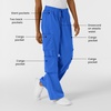 Wink Scrubs for Women, Boundless, Classic Wide Leg Cargo Pants with Full Drawstring and 8 Pockets(Royal)