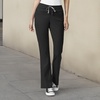 Wink Womens Moderate Flare Cargo Pant(Black)