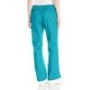 Wink WonderWORK Women’s Flare Leg Scrub Pant, Teal Blue, S